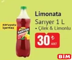 SARIYER LİMONATA ÇİLEK&LİMONLU 1 L fiyat ve kampanya bilgisi